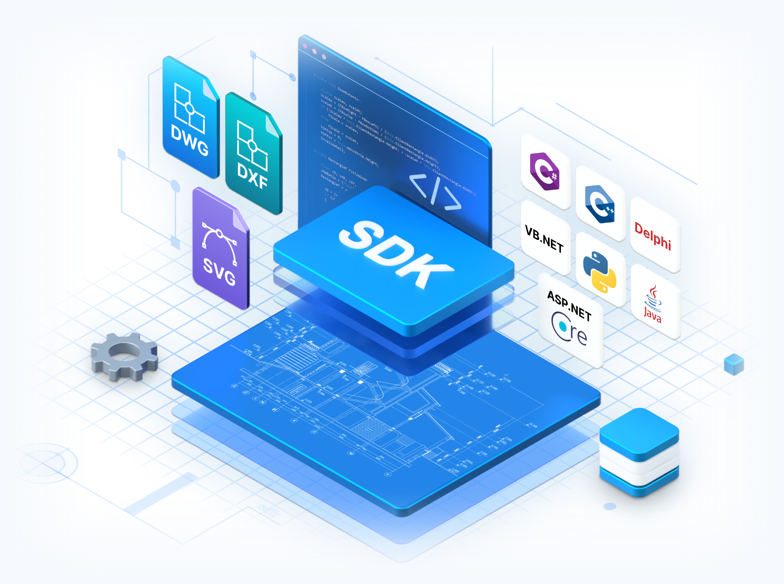 SDK CAD para visualizar e exportar arquivos DWG, DXF e outros arquivos CAD